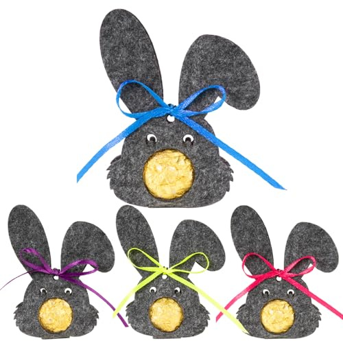 BOFUNX 12pcs Box Osterhasen Tüten Osternester zum Befüllen Ostern Schokoriegel Schokoladen Verpackung Geschenk Ostertüten für Basteln Kinder Geschenkverpackung Ostergeschenk