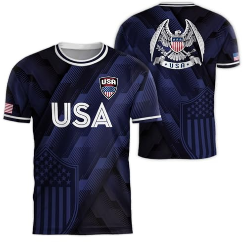 Yupify America Jersey Men, USA Jersey Soccer, American Soccer Jersey, USA Soccer Jerseys (4XL)
