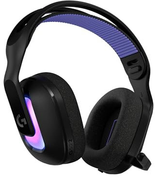 Logitech G G522 LIGHTSPEED kabelloses Gaming-Headset, LIGHTSYNC RGB, Mikrofon und erweitertem synchronisierten Audio, Tri-Konnektivität mit LIGHTSPEED, Bluetooth, USB-A auf USB-C für PC – Schwarz
