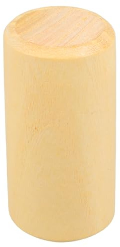 TOYANDONA Sandtrommel-Schlaginstrument Maracas aus Holz Rhythmus-Maracas Holzschütteln Fingerschüttler Schlagwerk aus Holz Holzschüttler Sandzylinder musikalischer Shaker -Maracas Beige