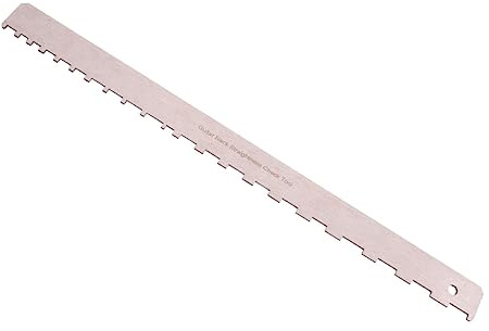 Gitarrenhals Lineal aus Edelstahl für Griffbrettmessung, Silber | Gitarristen, Gerade Einschnitt Kante, Langlebig Verarbeitet, Präzise Kontrolle bei Hals und Brettmaßen