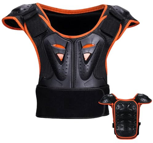 Attrezzatura per bambini, attrezzatura per motociclette per bambini 12-15 anni, motocicletta giovanile anti-fallo, giubbotto protettivo riflettente, giacca regolabile per ciclismo, sci, skateboard, m