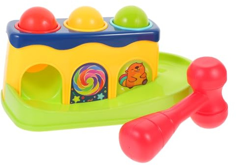 Milisten Musikalisches Hammerspielzeug Für Babys Langlebiges Ballschlagspielzeug Pädagogisches Babyspielzeug Buntes Klopfspiel Geschenk Für Kleinkinder