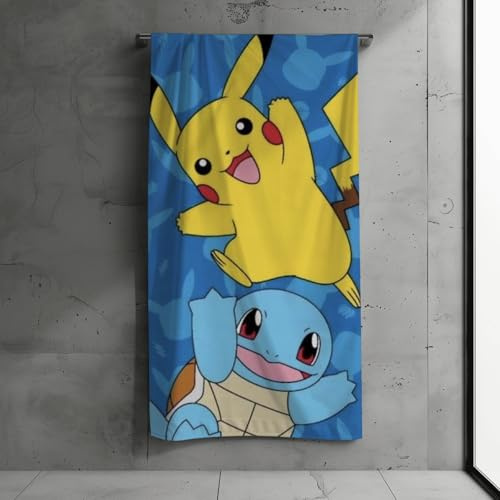 Pokémon Strandtuch, 100% Baumwolle, 140 x 70 cm, Verschiedene Designs (Blau)