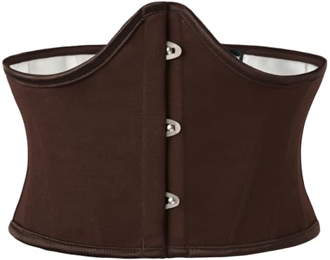 Scarlet Darkness Corset Belt for Women Underbust Renaissance Corsets Vintage Bustier Top Dark Brown 8