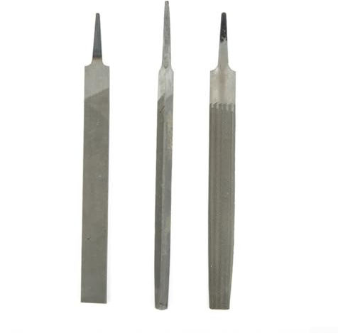 Set di lime in acciaio da 150 mm per metallo e legno rotonde, semicircolari, triangolari, quadrate, piatte (lima rotonda)