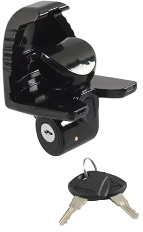 Serratura universale per gancio di traino, serratura universale per rimorchio, resistente, con chiavi, serrature a linguetta per rimorchio, barca, camper, camion