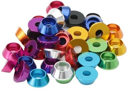 DUANGYMM rondelle, rondelle in Alluminio, Bulloni esagonali a Testa bombata M5, guarnizioni, Accessori Hardware, 5 Pezzi(Royal Blue)