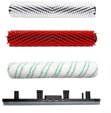 Eawfgtuw Brosse rouleau et bande racleuse pour brosse à récurer de sol BR 30/4C, 300 mm de large, accessoire pour carrelage, pierre, ciment, terrazzo, compatible avec Mod(D)