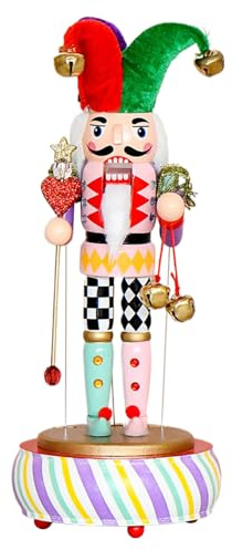 Boîte À Musique Casse-Noisette En Bois – Figurine De Soldat Fabriquée À La Main 13,5x13,5x32 Cm | Ornement De Boîte À Musique De Noël Rotatif | Cadeau De Vacances Festif Pour Et Adultes, Décor