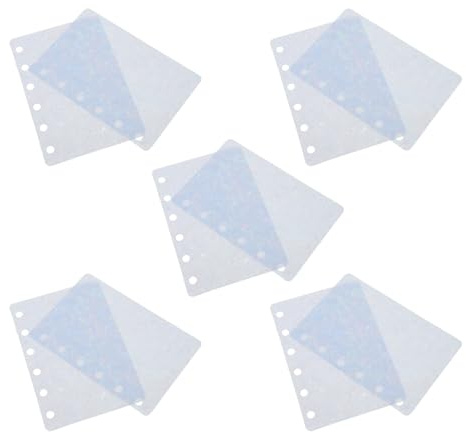ARTIBETTER Divisori per Raccoglitori A7 in PP 10 Pezzi Inserti a 6 Fori per Planner ad Anelli Accessori per Organizzazione Ufficio e Scuola Divisori Flessibili Rimovibili per Appunti e