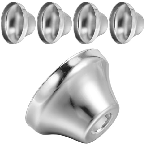 5pcs Stainless Steel Urinal Flange Cover for 0.6 Inch Hole | Electroplated Tapered Ring, Decorative Cover for Bathrooms in Homes and Public Venues