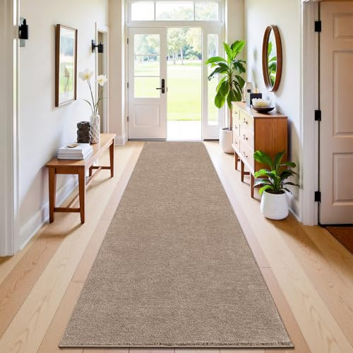 Enyhom Hallmatta 80 x 300 cm lång, mjuk köksmatta framför diskbänk, halkfri och maskintvättbar, absorberande korridormatta för vardagsrum, tvättstuga, entré, sovrum