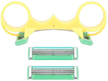 KKPLZZ Tondeuse à Cheveux Rapide Rapide, Poignée Incurvée Ergonomique, Tondeuse Manuelle pour Hommes avec 2 Têtes de Rechange, Adaptée à la Tête, à la Poitrine, aux Bras, aux