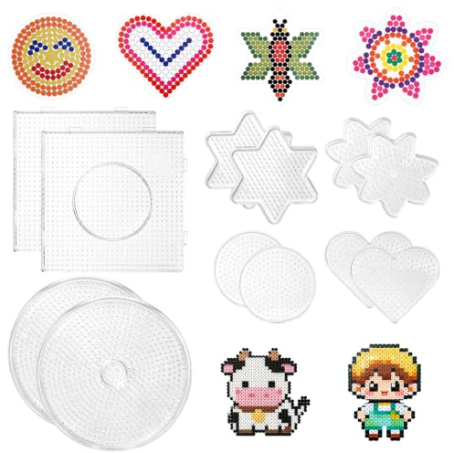 12 Stück Bügelperlen Platten 5mm Große Bügelperlen Vorlagen für DIY