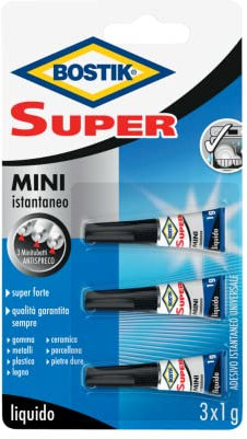 BOSTIK Colla Istantanea Universale Super Mini Blister 3 x 1 gr