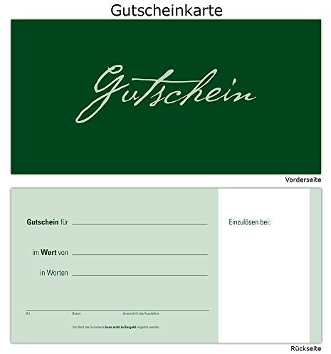10 Gutscheine Gutscheinkarten Geschenkgutscheine – edel neutral Grün