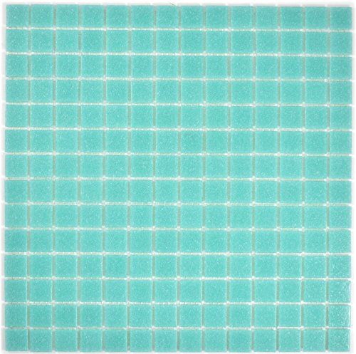 Piastrella a mosaico in vetro turchese verde per pavimenti, pareti, bagno, WC, doccia, cucina, specchio piastrellato, rivestimento per vasca da bagno, mosaico
