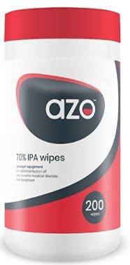 Azowipe® Lot de 200 lingettes imbibées d'alcool isopropanol 70 % IPA, 200
