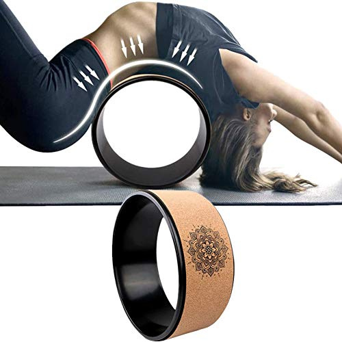 Gofeibao Rueda Yoga Rueda De Yoga Flexión del Anillo y flexibilidad del Rodillo elástico Rueda de Apoyo para Yoga Poses Rueda de Yoga para Estiramiento