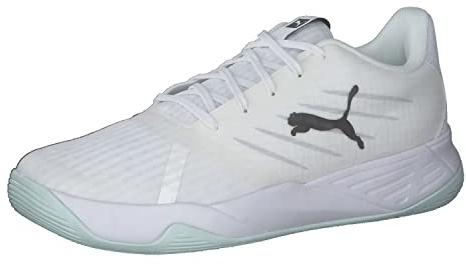 PUMA Mixte Accelerate Pro II Chaussure de Terrain intérieur, White Black-Nitro Blue-Arctic Ice, 37.5 EU