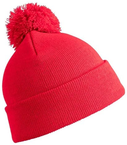 Result Winter Essentials RC28J Kinder Bommelmütze - Rot - Einheitsgröße