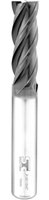 SPEED TIGER Micrograin Carbide Square End Mill - 4 Flute - 10mm 75L (1 Piece, 10mm) - for Milling Alloy Steels, Hardened Steel, Metal & More – Mill Bits Sets for DIYers & Professionals