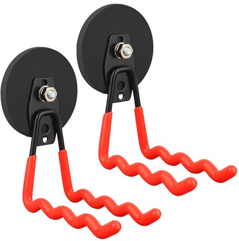 MUTUACTOR 2 Packungen große Kapazität, robuste magnetische Haken, starke Magnethaken, Aufbewahrungshaken zum Aufhängen von Elektrowerkzeugen, Werkzeuge, Schlagschrauber und Elektrowerkzeuge