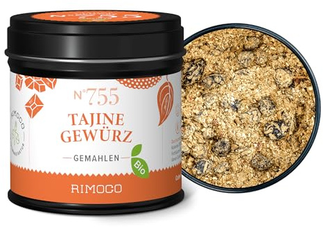 Rimoco N°755 Bio Tajine Gewürz 80g Dose - Tajine Gewürzmischung aus 100% natürlichen und aromatischen Zutaten für nordafrikanische Tajine Gerichte