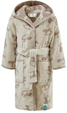 sei Design DEIN BIO-BADEMANTEL Frottee Baby Bademantel | 100% BIO Baumwolle | 6+ bis 3-4 Jahre | Kinder Bademantel