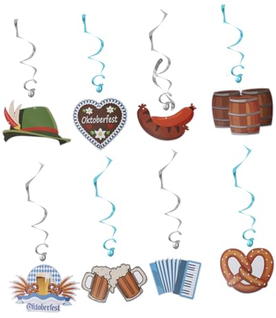 Anhänger aus Papier Oktoberfest 30 und Pvc Stück Feier