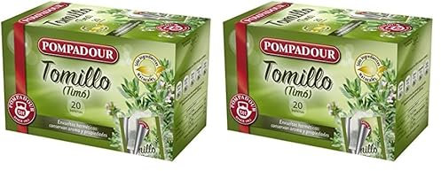 Pompadour Infusión Tomillo - 20 Bolsitas (Paquete de 2)
