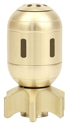 Messing solide Torpedo Bombe Dekompression drehen Fingertip Gyroskop Hand-gehalten Handwerk Büro Desktop Ornamente Aluminium Legierung Fingertip Gyroskop Dekoration (Gold)