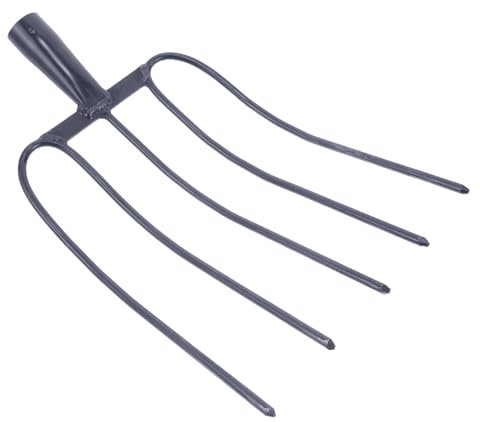 Happyyami Fourche Agricole Multifonctionnelle à Dents pour Évacuation De Déchets Outil De Jardinage Pratique pour Ruraux Et Terrains Verts