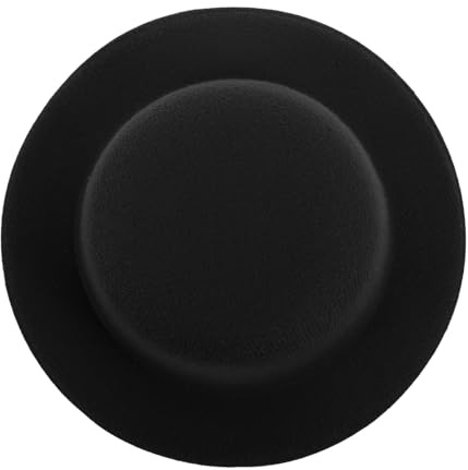 TOYANDONA Miniatur Lolita Filzhut Schwarz Handgefertigter Kleiner Plüsch Topper Hut Weicher Warmer DIY Bastelhut für Puppen und Kreative Bastelprojekte