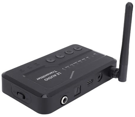 VBESTLIFE Adaptateur Audio Bluetooth 5.3, Récepteur D'émetteur sans Fil avec USB AUX Opt Coax Entrées Antenne Externe 50 M de Gamme, pour Les Enceintes D'écouteurs