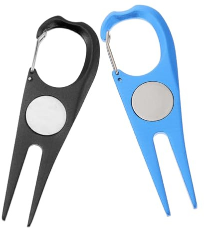 ELAYARD Forchetta da Golf e Marcatore per Palline 2 Pezzi Multicolore Strumento Portatile per La Riparazione Delicata di Zolle da Golf Accessori Leggeri e