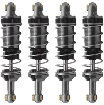 Für MJX Für Hyper Go 1/14 14301 14302 Metall Vorne Und Hinten Hydraulische Stoßdämpfer Loch Zu Loch 60MM Rc Auto Upgrade Teile RC-Teile(Gray)