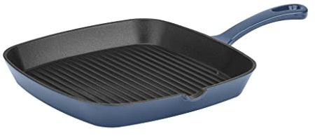 Cuisinart , 9.25 Square Grill Pan, Enameled Provencial Blue