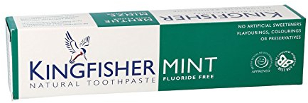 Kingfisher Natural Toothpaste Mint Fluoride-Free | vegetarian and vegan | Oral Health Foundation approved | Gluten-Free and GM-Free | Ethical Consumer Best Buy | 1 x 100ml tube
