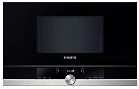 Siemens BF634RGS1 Microonde integrabile, 900 W, 21 Unknown_Modifier, Acciaio Inossidabile Ceramica, Black, Silver
