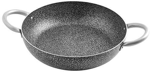 Home Family Stone Tegame Antiaderente con 2 Manici, Pietra, Nero/Grigio, 38 cm