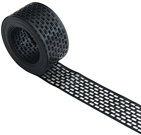 Parotec Traufgitter, Lüftungselement, Vogelschutzgitter 150 mm x 5 m - Schwarz