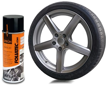 FOLIATEC Pellicola spray per cerchi auto, vernice spray, bomboletta spray staccabile, buona copertura, Gunmetal Grey Metallic Matt, 1 x 400 ml