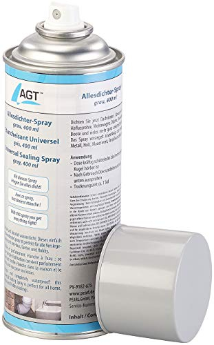AGT Dichtspray: Allesdichter-Spray, grau, 400 ml (Abdichtspray, Sprühdichtung wasserdicht, Versiegelung)