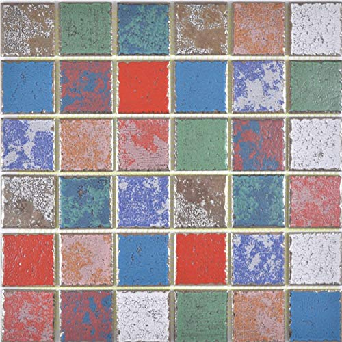 MOS24-1234 - Piastrella a mosaico in ceramica, stile vintage, stile retrò, per cucina