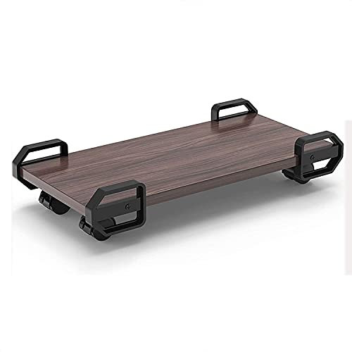CPU Stand Computer Caddy Pallet, Pc Cart ATX Case Computer Tower Desktop Case, Solid Wood Computer Host Carrier. Perfect Accessory for The Office Or Home