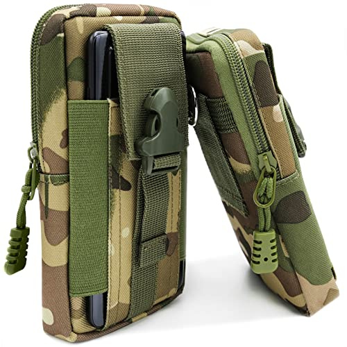 CoolGadget Handy Gürteltasche für Universal XLArmy Green | Handytasche mit Gürtelclip und Schlaufe, Kunstleder, für Arbeit und Freizeit, sicherer Verschluss
