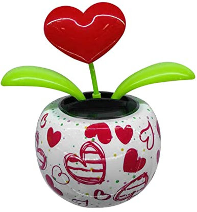 Firulab Fiori Danzanti Ad Energia Solare Simpatici Fiori Danzanti A Cuore Oscillante Ballerino Fiori Flip Flap, Auto Ecologico Fiori Danzanti Solari per Auto E Decorazione Domestica Regalo