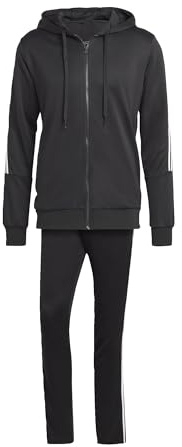 adidas För Män 3-Stripes Track Suit, Black/White, M